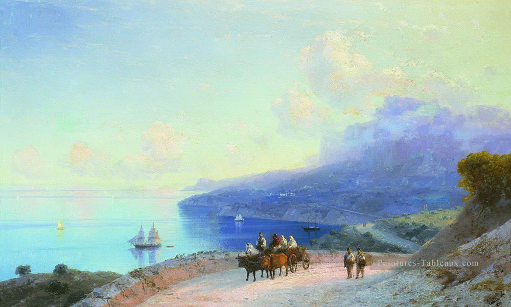 côte de la côte crimée près de ai petri 1890 Romantique Ivan Aivazovsky russe Peintures à l'huile